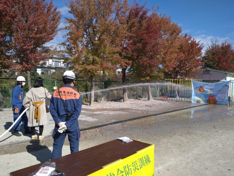 多摩区総合防災訓練に参加しました。